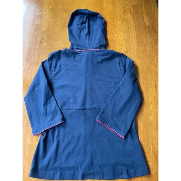 Adidas Womens Y2K Navy Hoodie Full-Zip Long Sleeve Size 2XL - Picture 2 of 10